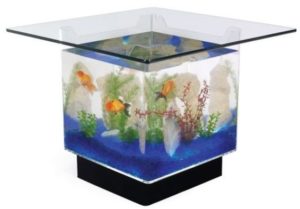 Aquarium coffee outlet table for sale